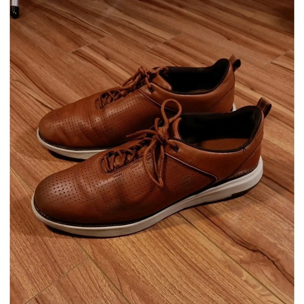 Cole Haan Men's Grand Atlantic TX British Tan Leather Shoes Size 11.5 M C37746
